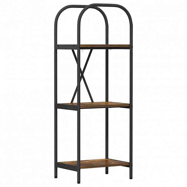 vidaXL Knihovna 3 úrovní 40 x 30 x 109 cm Kompozitní dřevo Kouřový dub