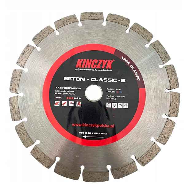 Diamantový Kotouč Kińyk Classic-b 230 mm 10-1025