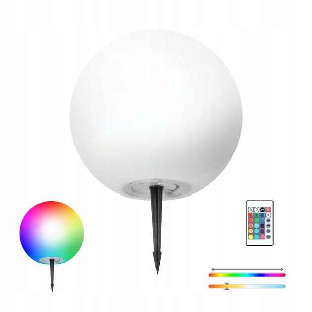 Kobi Solární Led zahradní koule Garden Ball 30cm 3000K+RGB 0940