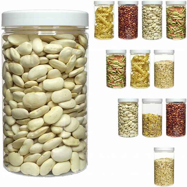 Plastová nádoba na sypké výrobky, nádoba Pet 12 Ks 1,25 litru 1250 ml