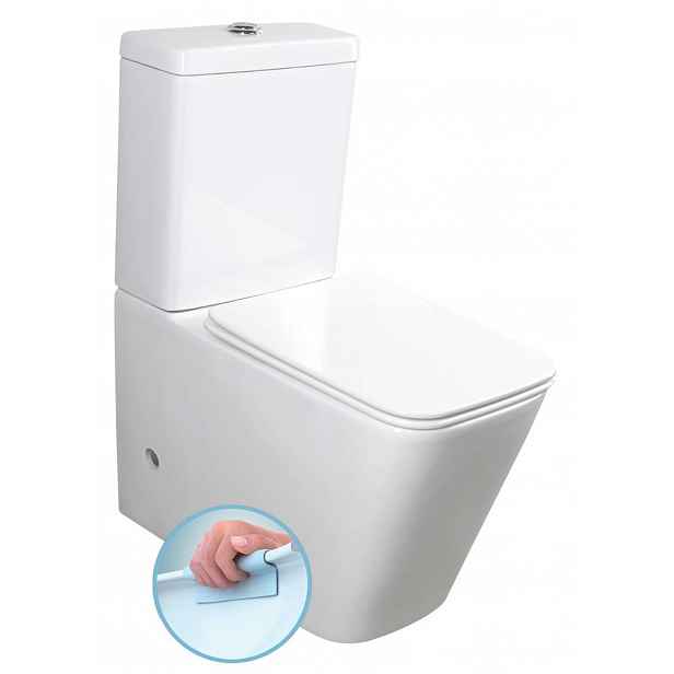 Sapho Porto - WC kombi, Rimless, vario odpad, bílá PC102WR