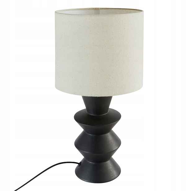 Stolní Lampa Noční Lampa Keramická Černá Do Obývacího Pokoje Ložnice, Výška 40 CM