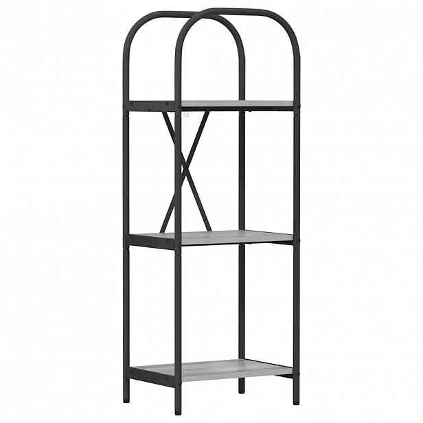 vidaXL Knihovna 3 úrovní 40 x 30 x 109 cm Kompozitní dřevo Šedá Sonoma