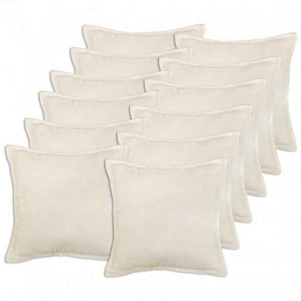 vidaXL Povlak na polštář 12 pcs HOUTEN Krémová 45 x 45 cm Bouclé
