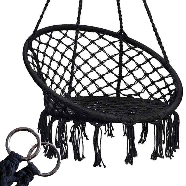 Závěsné křeslo Puerta houpačka houpací hnízdo boho pro zahradní dům Potenza