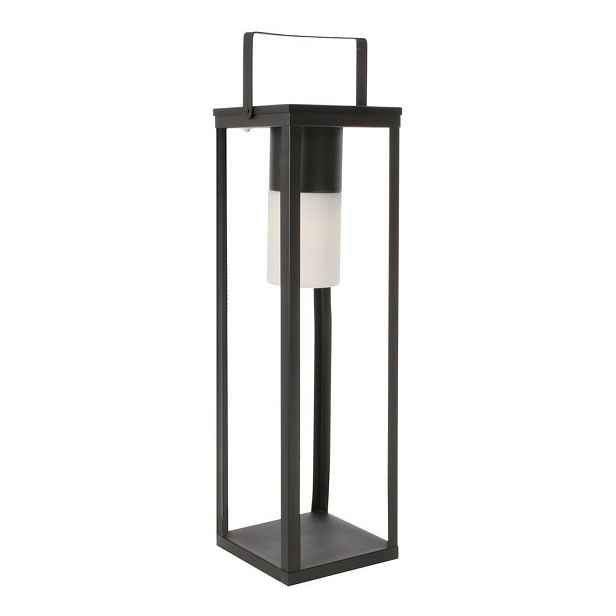 Černá solární/na USB LED lucerna (výška 75 cm) Solar – Bizzotto
