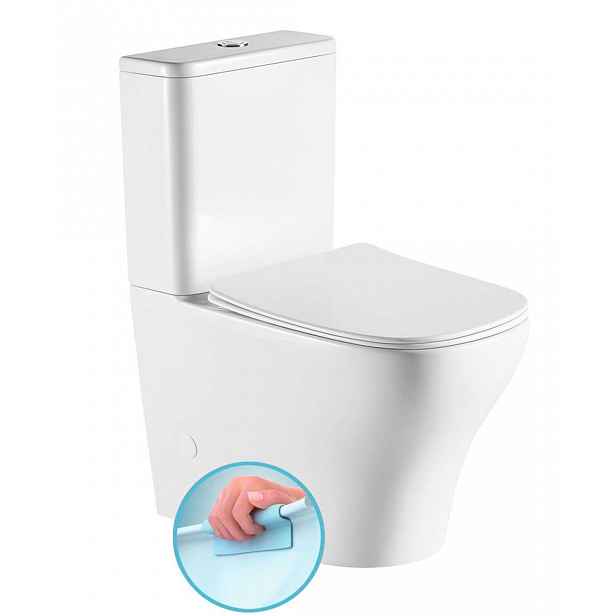 Sapho Bello - WC kombi, Rimless, vario odpad, bílá PC103WR