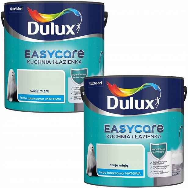 Set Dulux Easycare 2x2,5L Kuchyně A Koupelna Barva Matná Cítím Mátu 5L