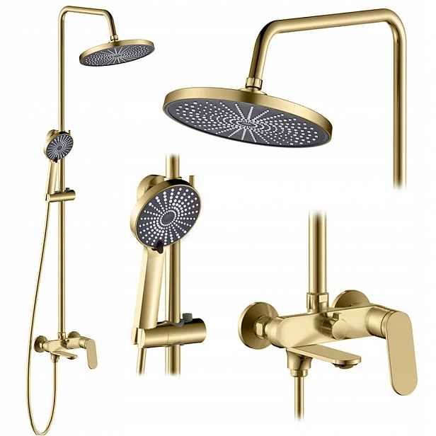 Sprchový Set Zlatý Kartáčovaný Rea Marco Gold Brush