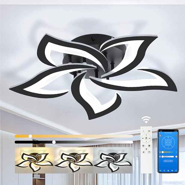 stropní svítidlo Led 48W Stmívatelné 3000–6500K Dálkové Ovládání Aplikace 60 CM