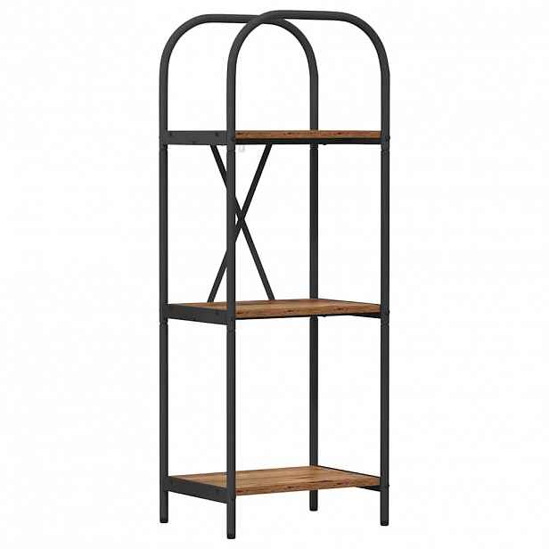 vidaXL Knihovna 3 úrovní 40 x 30 x 109 cm Kompozitní dřevo Staré dřevo