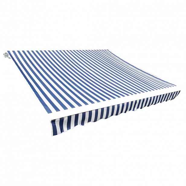 vidaXL Náhradní plachta na markýzu modrá a bílá 600 x 300 cm polyesterová