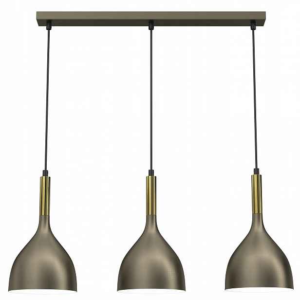Závěsná stropní lampa Noak zlatá šedá 3xE27 moderní do obývacího pokoje