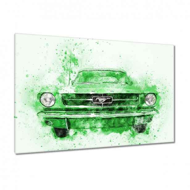 Obrazy 120x80 Zelený akvarel Mustang