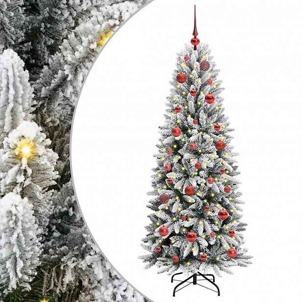 vidaXL Umělý vánoční stromeček Bílá 150 cm PVC, plast, ocel a PE