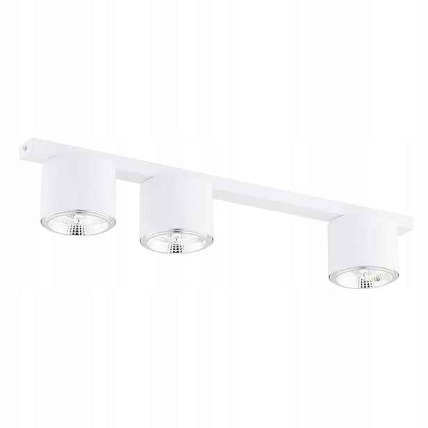 Stropní svítidlo trojitá bílá minimalistická lišta 70 cm 3 body Emibig