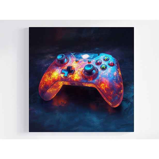 Obraz Na Plátně Canvas Gaming Kontroler Pad Gamepad Světlo Energie 50x50