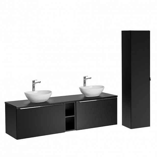 Petits-meubles KOUPELNOVÝ NÁBYTEK 180cm Eros 2er-Set Černá