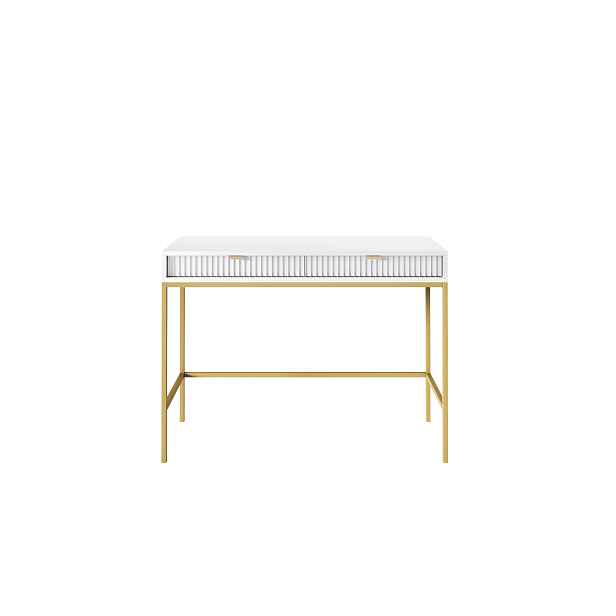 Piaski Toaletní stolek Nova 104 cm bílý/zlatý