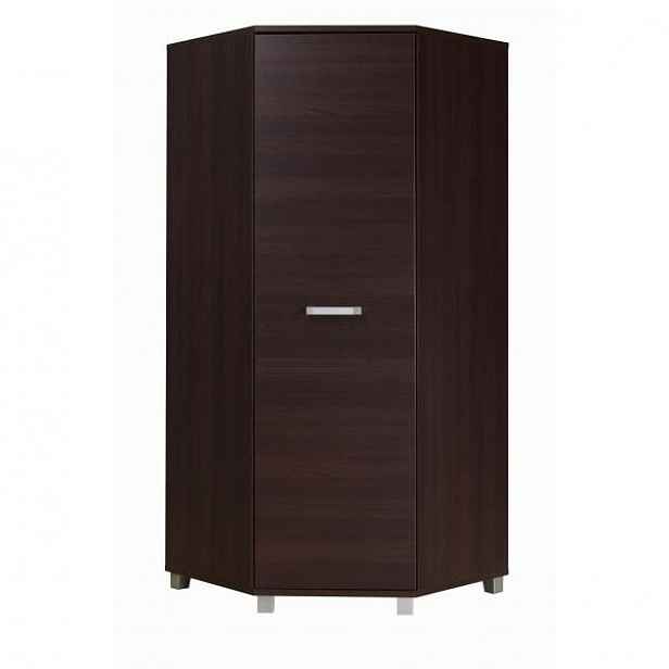 Rohová šatní skříň 90 cm ANDOVER - kaštan wenge