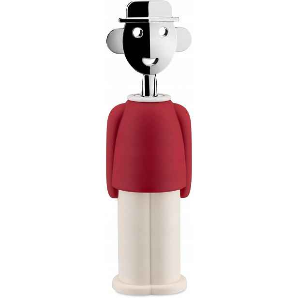 Vývrtka Designer Skleněný Otvírák Na Víno Figurka Červená 21 CM