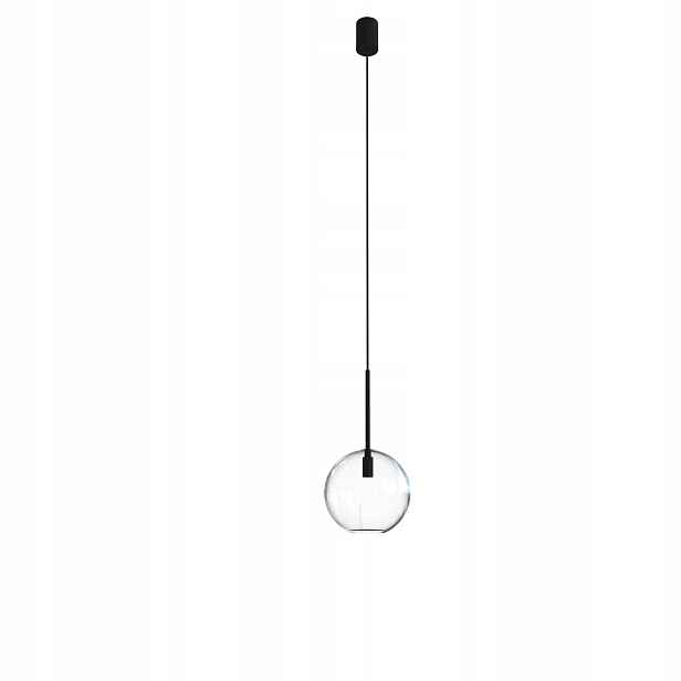 Závěsná lampa černá skleněná koule nad jídelní stůl Sphere Nowodvorski