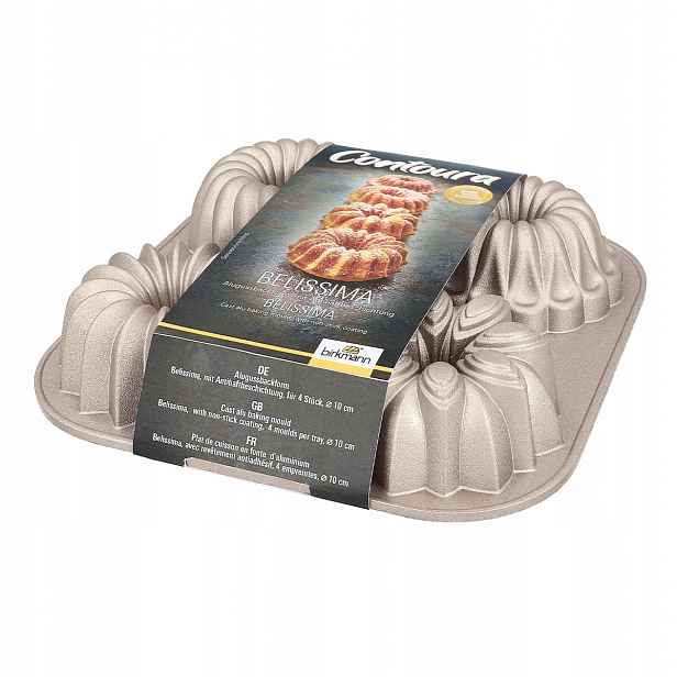 Forma Birkmann na muffiny 24 x 24 cm, forma na 4 muffiny Belissima Contoura