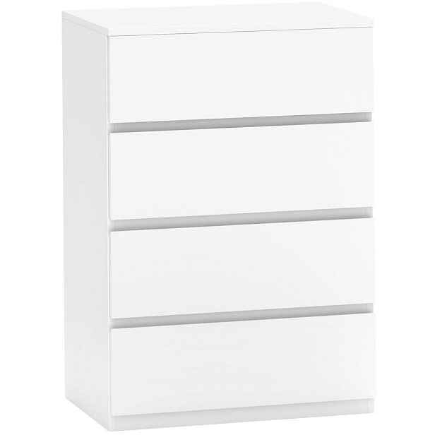 HOMCOM KOMODA, MDF, bílá, 55 x 33 x 80 cm