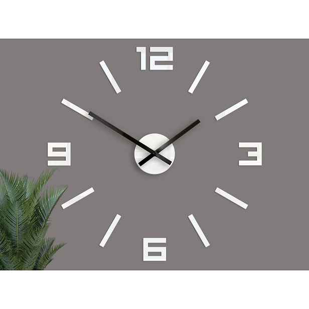 ModernClock Nástěnné samolepící hodiny Arabic 50 cm bílé