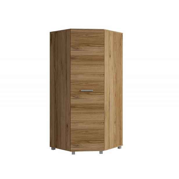 Rohová šatní skříň 90 cm ANDOVER - dub catania