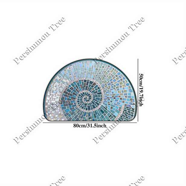 TEMU Zlatý diamantový samet 1000 g/m², tloušťka 0,6 cm, 50x80 cm/19,7x31,5 palce, 1 ks venkovní podložka, půlkruhová rohož, modrá rohož, kamenný ,
