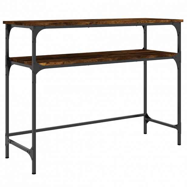vidaXL Konzolový stolek kouřový dub 100x35,5x75 cm kompozitní dřevo