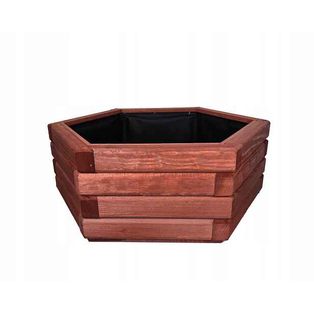 Zahradní květináč Dřevěný samet 60/53/25 cm, červený, velký