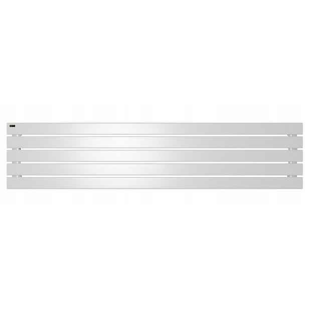 Dekorativní horizontální radiátor Lotus 38x140 bílý, přípojka 50 mm, boční pravá