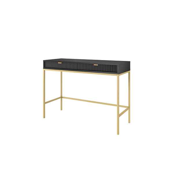 Piaski Toaletní stolek Nova 104 cm černý/zlatý