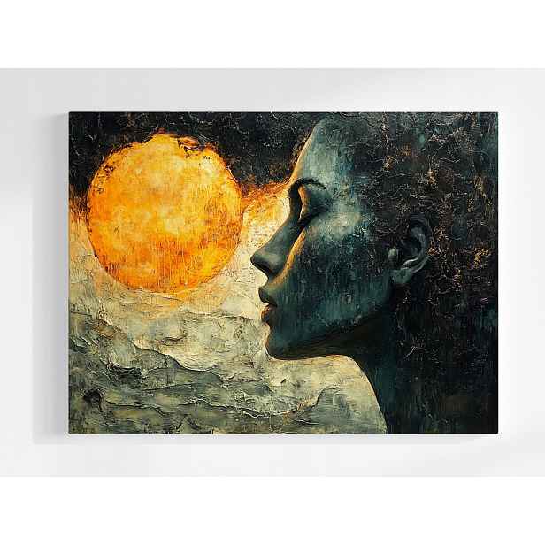 Plakát Žena Dívka Portrét Profil Slunce 100x75