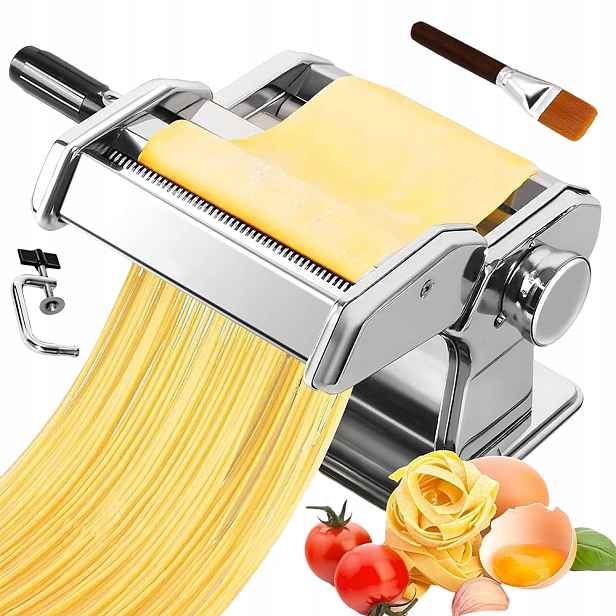 Ruční Stroj Na Těstoviny Inox O Tloušťce 7 MM Pro Špagety Fettuccine Lasagne
