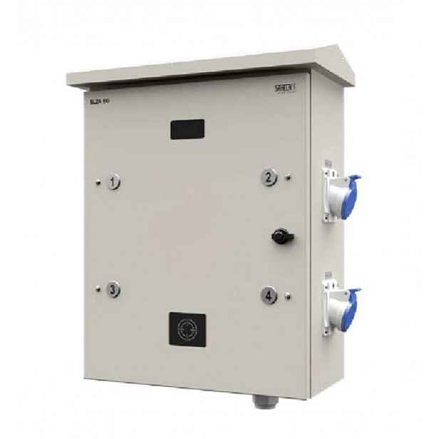 Sanela - Automat pro měření spotřeby elektrické energie, síťové napájení 400 V AC, výstupní napětí 230 V AC, CEE zásuvky, Bluetooth SLZA 60