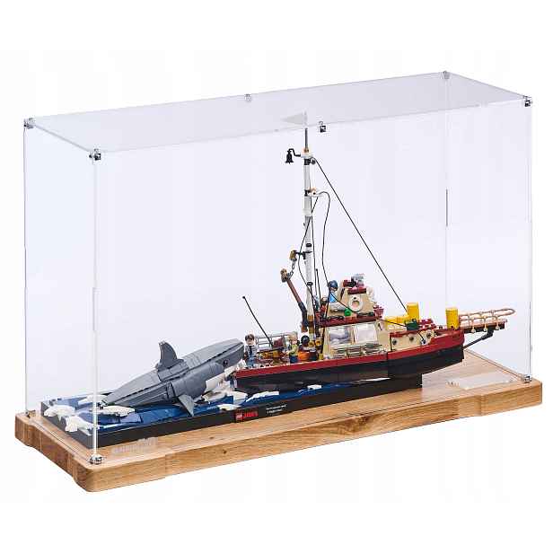 Vitrína Wood Blacked Brick pro Lego 21350 Ideas Čelisti