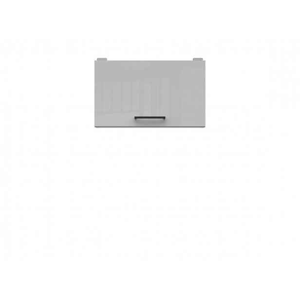 JAMISON, skříňka nad digestoř 50 cm, bílá/světle šedý lesk