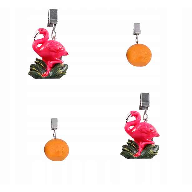 Zátěžový závaží klip na ubrus 4 Plameňák Grapefruit