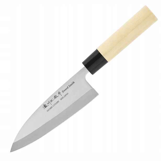 Satake S/d 420J Levoruký japonský Nůž na filetování Deba 15,5 cm
