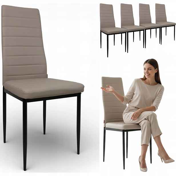 4 Křesla Brand cappuccino kuchyně obývací pokoj glamour loft komfort čalouněný