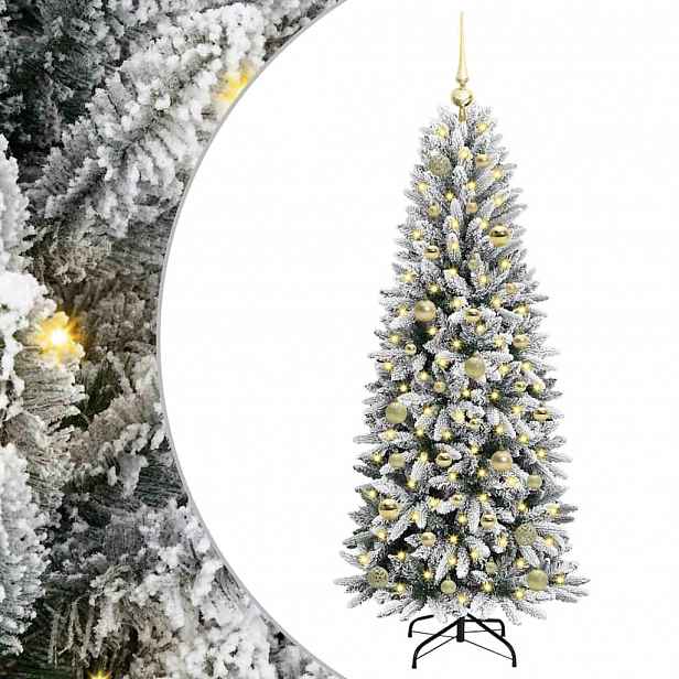 vidaXL Umělý vánoční stromeček Bílá 150 cm PVC, plast, ocel a PE