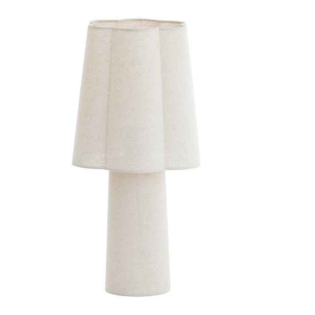 Bílá stolní lampa s textilním stínidlem (výška 50 cm) Musaby – Light & Living