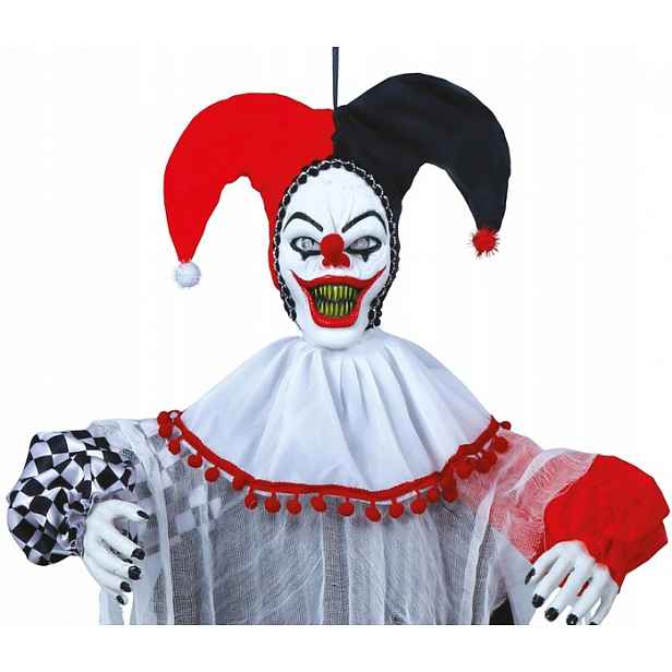 Interaktivní Dekorace Klaun Harlequin 120 CM Halloween