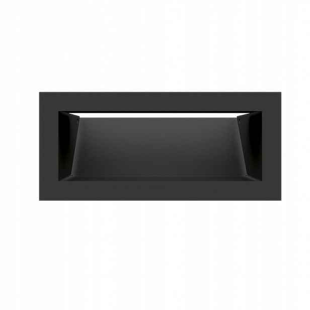 Krbová Mřížka Ventilace Luft 90X200 Černá 9x20 Kovová