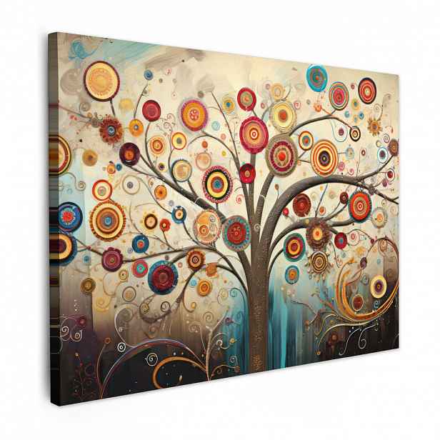 MuchoWow OBRAZ NA PLÁTNĚ Strom - Strom života - Barva 40x30 cm