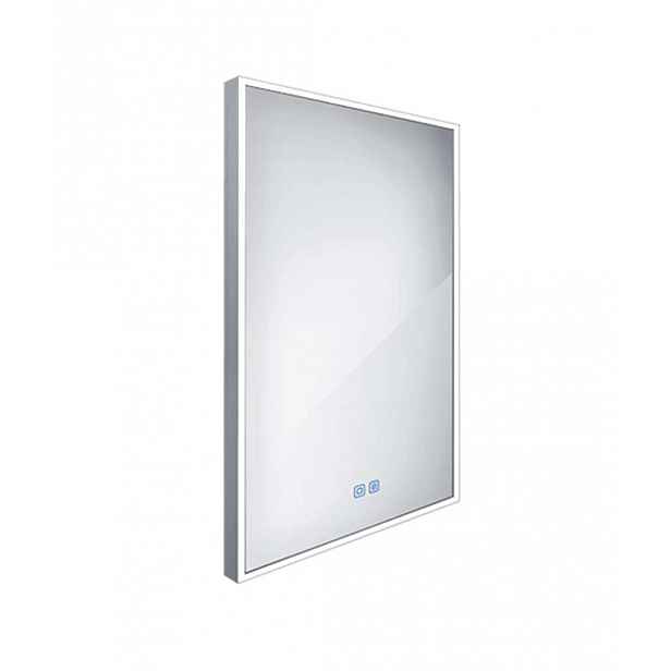 Nimco - Zrcadlo s LED osvětlením, 50x70 cm, dotykový senzor, hliník ZP 13001VX