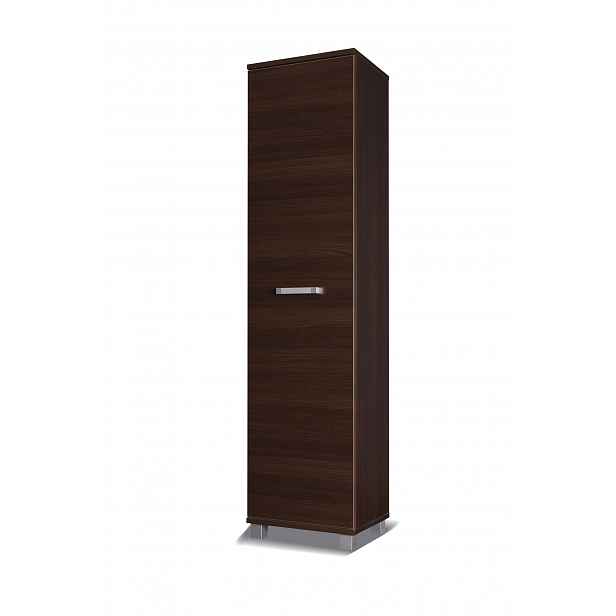 Úzká policová skříň 50 cm ANDOVER - kaštan wenge